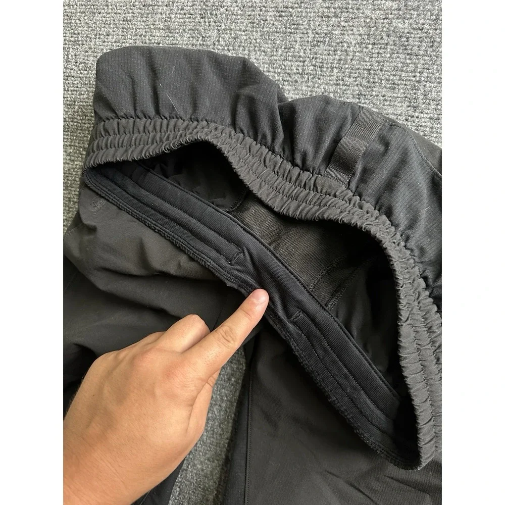 Womens Lululemon Black Stretch Jogger Pants Zip Pockets, Size L